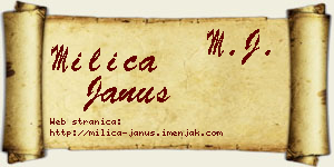 Milica Janus vizit kartica